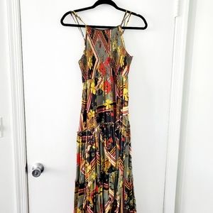 Sleeveless Maxi dress Sz Large Abel the Label Adjustable Spaghetti Strap Stretch